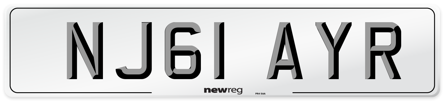 NJ61 AYR Number Plate from New Reg